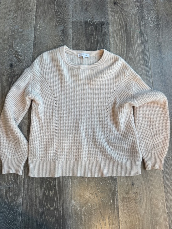 White + Warren Sweaters - White + Warren Textured 100% Cashmere Crewneck Sweater - Cream MK0593
